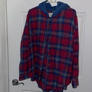 American eagle hoodie flannel